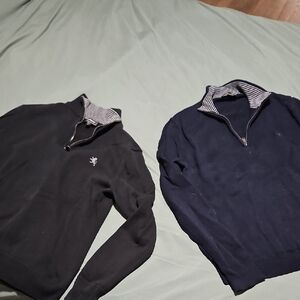 Two Express Quarter Zip Sweaters Size Medium